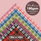Desecraft Pastel Tartan 12x12 in Double Sided Paper Pad Pack Scrapbook Cardstock Decorative Paper - 36 Sheets