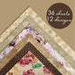 Desecraft Vintage Flora 12x12 in Double Sided Paper Pad Pack Scrapbook Cardstock Decorative Paper - 36 Sheets