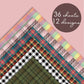 Desecraft Pastel Tartan 12x12 in Double Sided Paper Pad Pack Scrapbook Cardstock Decorative Paper - 36 Sheets