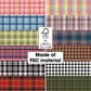 Desecraft Pastel Tartan 12x12 in Double Sided Paper Pad Pack Scrapbook Cardstock Decorative Paper - 36 Sheets