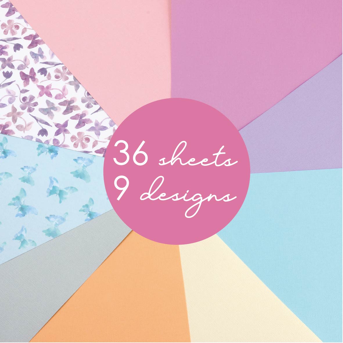 Textured 12x12in Pastel Solid Paper Pad Scrapbook Cardstock Decorative Paper