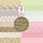 Desecraft Vintage Shabby Flower 12x12 in Scrapbooking Cardstock Decorative Paper Pack for Card Making Journaling Origami Scrapbook Paper Supplies