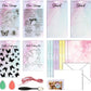 Desecraft Watercolor Rubber Stamp Set Stencil Ink Card Making Stamper Card Kit