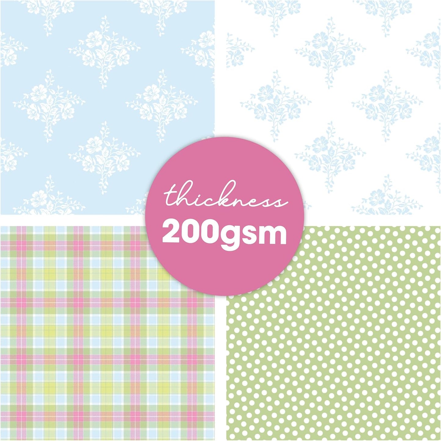 Desecraft 48 sheets 12x12 Scrapbooking Cardstock Decorative Paper Pack Flower Blossom for Card Making Origami Scrapbook Paper Materials Supplies