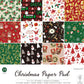 Desecraft 12x12 Tradtional Christmas Scrapbook Cardstock Decorative Paper for Card Making Journaling Origami Decopage Decorative Scrapbook Paper