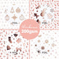 Desecraft 12x12 Metallic ROSE GOLD Christmas Scrapbook Cardstock Decorative Paper for Card Making Journaling Planner Origami Decopage Decorative Spring Scrapbook Paper