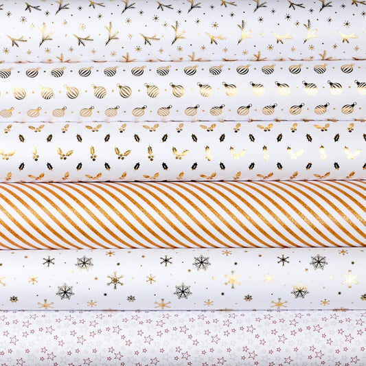 Desecraft 12x12 Metallic GOLD Christmas Scrapbook Cardstock Decorative Paper for Card Making Journaling Planner Origami Decopage Decorative Spring Scrapbook Paper