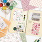 Desecraft 48 sheets Spring Vintage Scrapbooking Cardstock Decorative Paper Pack for Card Making Journaling Origami Scrapbook Paper Supplies