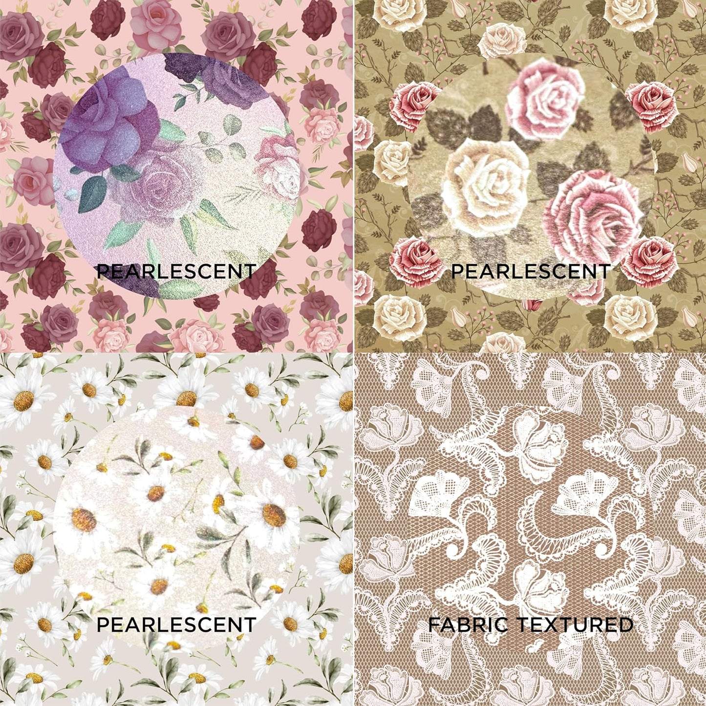 Desecraft Vintage Shabby Flower 6x6 in Scrapbooking Cardstock Decorative Paper Pack for Card Making Journaling Origami Scrapbook Paper Supplies