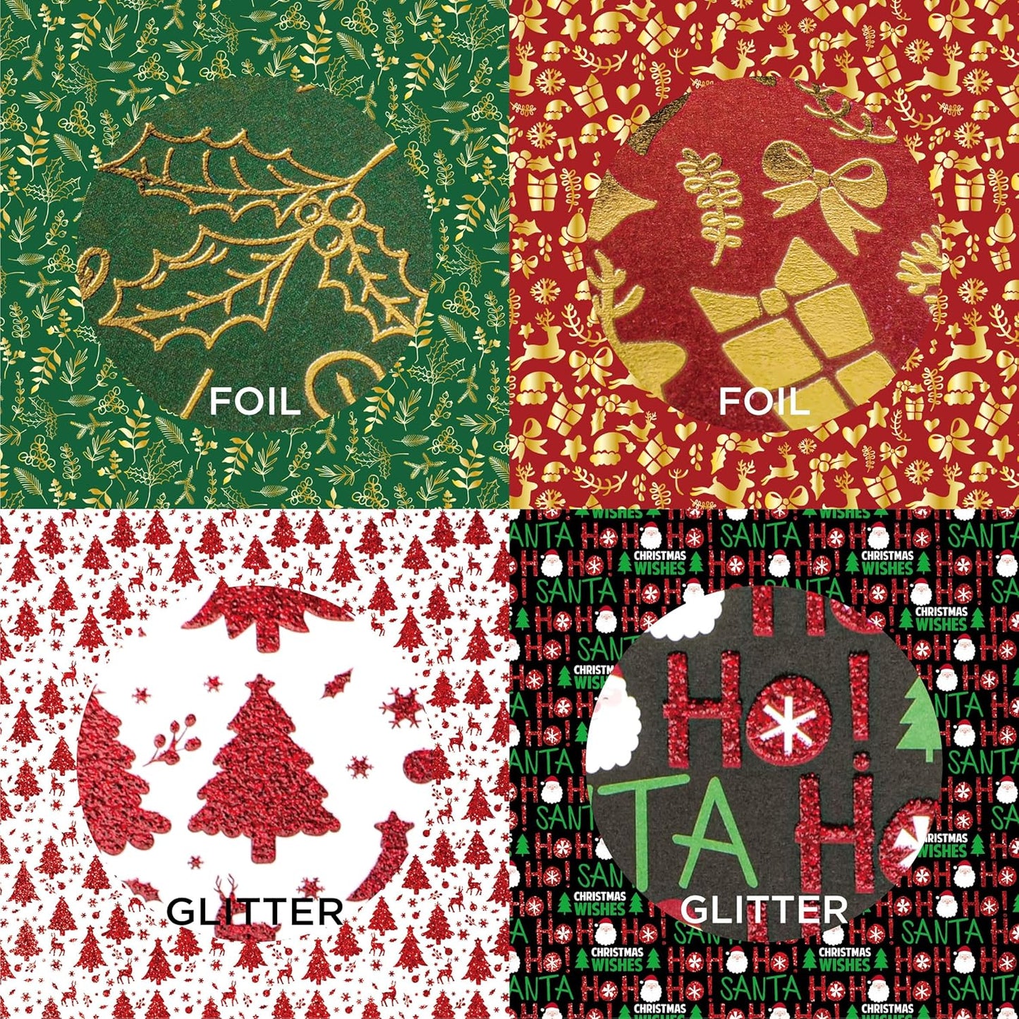 Desecraft 12x12 Tradtional Christmas Scrapbook Cardstock Decorative Paper for Card Making Journaling Origami Decopage Decorative Scrapbook Paper