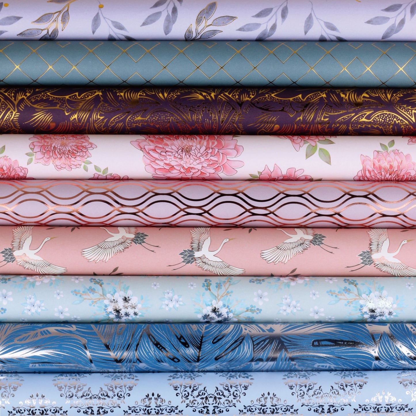 Desecraft 12x12 in All Foil Floral Paper Pad Scrapbook Cardstock Decorative Paper-36 sheets