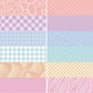 Desecraft Colourful 12x12 in Double Sided Pastel Paper Pad Scrapbook Cardstock Decorative Paper - 36 Sheets