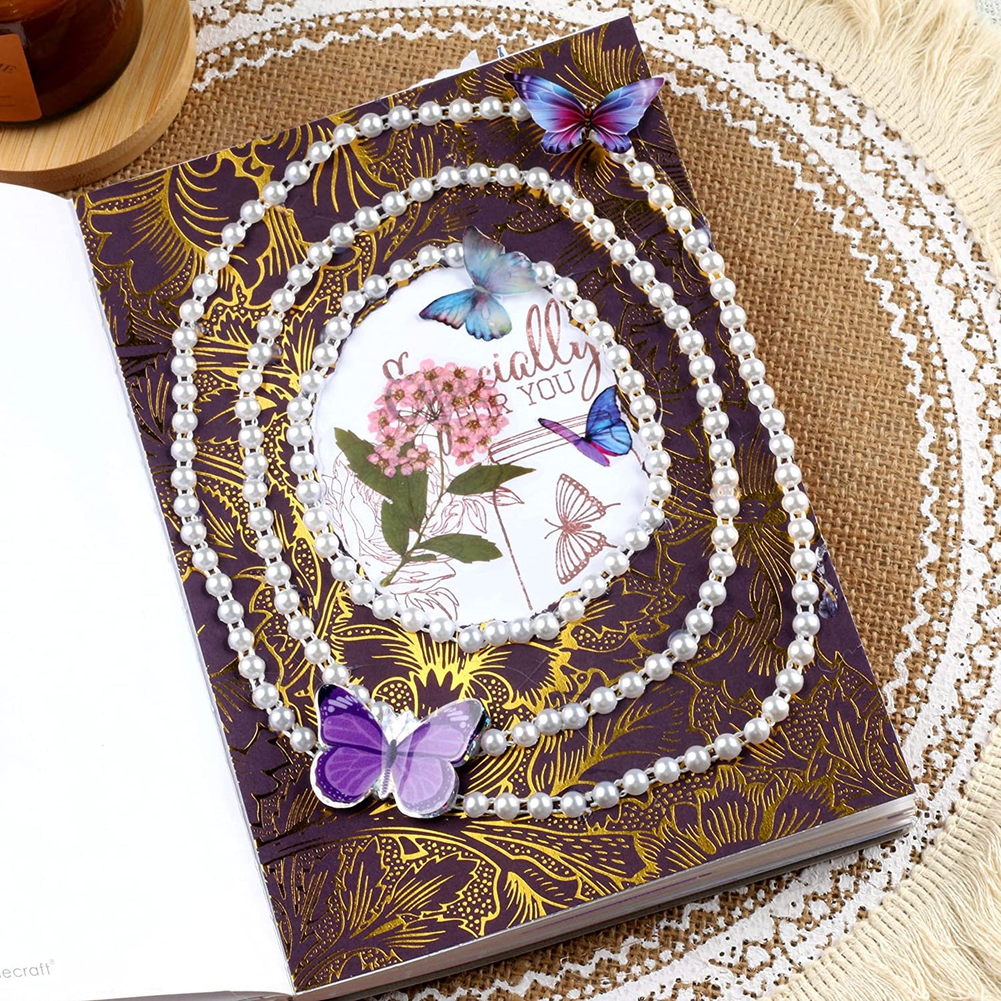 Desecraft 12x12 in All Foil Floral Paper Pad Scrapbook Cardstock Decorative Paper-36 sheets
